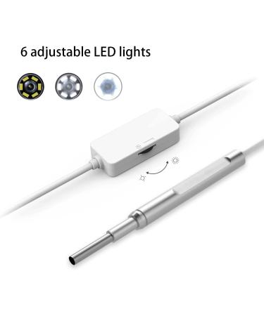 GIENEX Ear Wax Removal Camera with 6 Lights - Visual Ear Cleaner & Infection Detector for Adults, Children, Pets - Otoscope Included - Buy Online on GoSupps.com