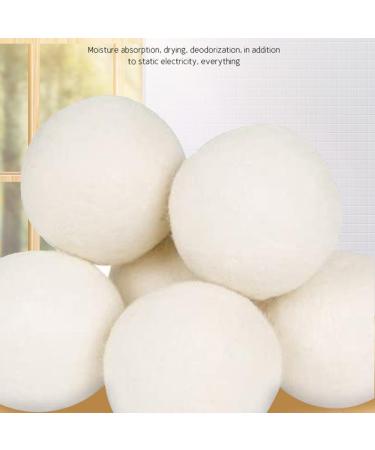 100% Wool Dryer Balls - Eco-Friendly Natural Fabric Softener Reusable & Chemical-Free Reduces Drying Time - Set of 6 XL for Baby Clothes - Buy Online on GoSupps.com