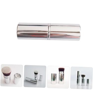 minkissy Cosmetic Applicator Retractable Brush Travel Makeup Dense Foundation Brush Retractable Makeup Brush Retractable Powder Brush Foundation Makeup Tool Metal With Cover - Buy Online on GoSupps.com