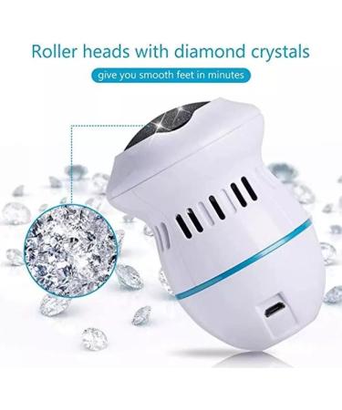 Electric Callus Remover with Built-in Vacuum & Dual Speed - USB Rechargeable Grinder for Feet, White - Buy Online on GoSupps.com