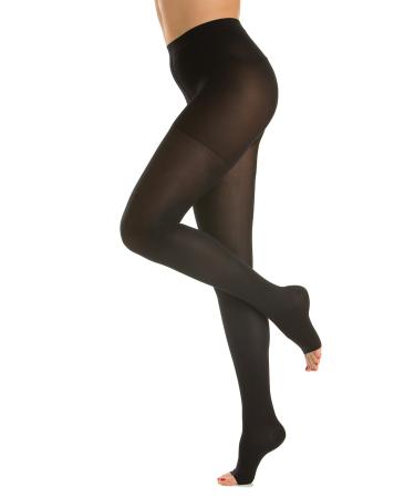 Relaxsan M1080A Medical compression stockings made of cotton class 1 - K1 open toe L black