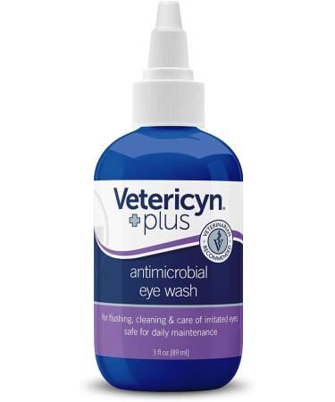 Vetericyn Plus All Animal Eye Wash - Safe & Effective Solution for Irritated Eyes | Relieves Pink Eye & Allergies | Daily Eye Care for Pets - 3 oz - Buy Online on GoSupps.com