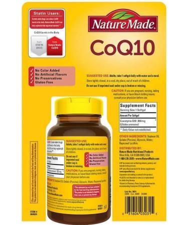 Natural Made CoQ10 200 mg - 140 Softgels | Premium Quality Coenzyme Q10 Supplement for Heart Health & Energy Boost - Buy Online on GoSupps.com