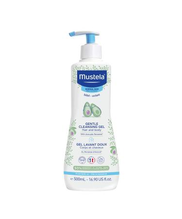 Mustela Baby Gentle Cleansing Hair and Body Gel with Avocado For Normal Skin 16.90 fl oz (500 ml)