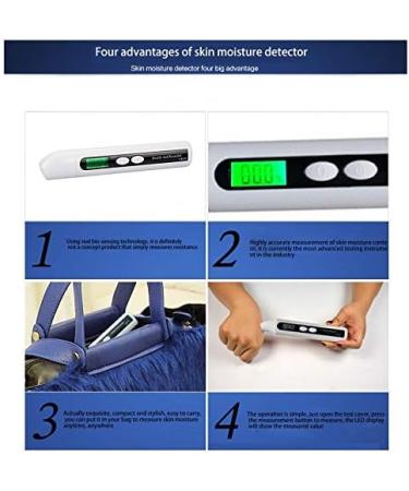 Kuuddker Portable Digital Monitor Detector Skin Sensor Face Skin Moisture Tester Meter Water Oil Analyzer Skin Care Tools - Buy Online on GoSupps.com