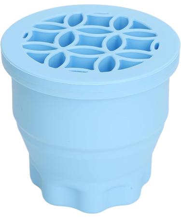 Makeup Brush Scrubber Multifunctional 2 in 1 Folding Palm Size Portable Makeup Brush Cleaning Bowl for Daily (Blue) - Buy Online on GoSupps.com