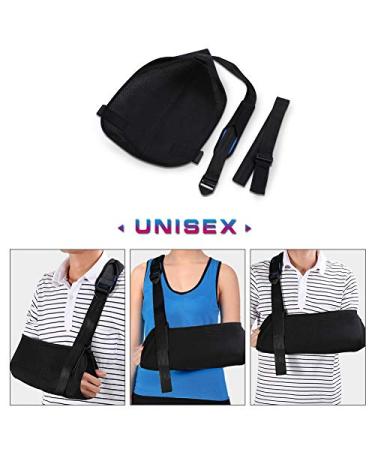 Estink Adult Arm Support Sling - Universal Soft Padded Shoulder Support Belt for Men & Women | Adjustable Elbow & Wrist Immobilizer - Black - Buy Online on GoSupps.com