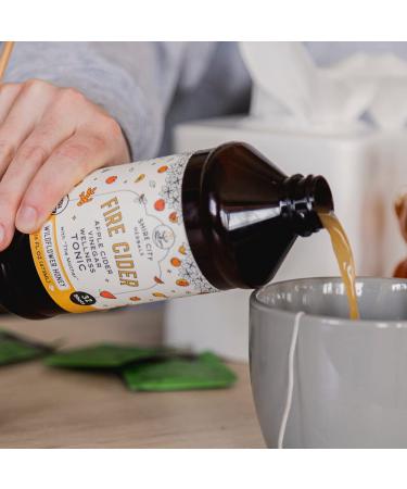 Amazon Exclusive: Shire City Herbals Fire Cider Tonic 16 oz - Wildflower Honey, Apple Cider Vinegar, Organic Raw Ingredients - Paleo, Keto, Whole 30 Approved - Buy Online on GoSupps.com