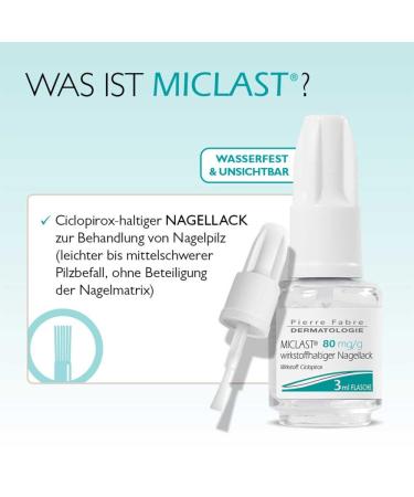 Buy MICLAST 80 mg/g Medicated Nail Polish 3 ml - Effective Nail Fungus Treatment - International Shipping Available - Buy Online on GoSupps.com