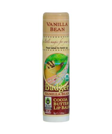 Badger Company Organic Cocoa Butter Lip Balm Vanilla Bean .25 oz (7 g)