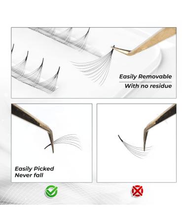 GLAMOREYELASH 1000 Ultra Speed Narrow Promade Fans | Handmade Natural Eyelash Extension 3D-16D | Mink Lashes 0.03/0.05/0.07mm | C CC D Curl for Cat Eye | 8-17mm Length - Buy Online on GoSupps.com