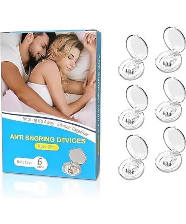 Snore Gone - Anti Snoring Devices - Silicone Magnetic Anti Snoring Nose Clip Snoring Solution - Comfortable Nasal to Relieve Snore Stop Snoring for Men and Women (6 PCS)