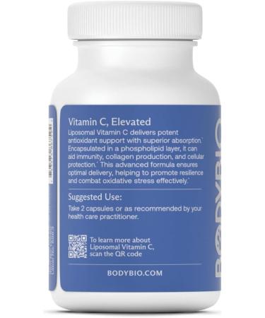 BodyBio Liposomal Vitamin C - Powerful Antioxidant for Immune Support and Cellular Health 1 000 mg Pure Ascorbic Acid with Maximum Absorption - Buy Online on GoSupps.com