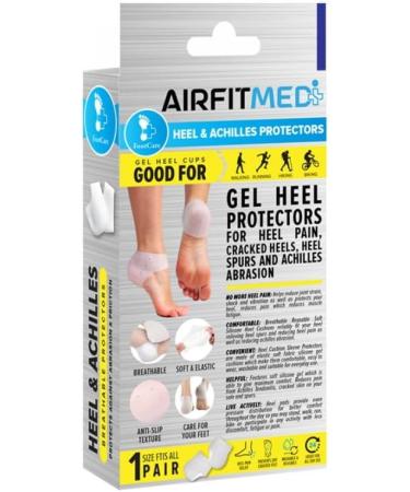 Footcare Gel Heel Protectors - Set of 2 for Heel Pain & Cracked Heels Relief | Men s & Women s Comfort - Buy Online on GoSupps.com
