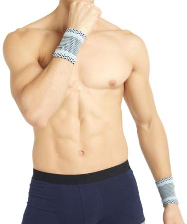 NeoTech Care Bamboo Wrist Band - Elastic & Breathable for Sports - Grey, Medium - 1 Pack - Buy Online on GoSupps.com