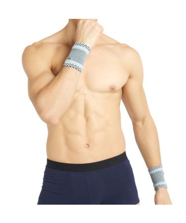 NeoTech Care Bamboo Fiber Wrist Band - Elastic & Breathable Sports Gear for Men & Women - Gray (1 Pair) - Perfect for Gym & Training - Buy Online on GoSupps.com
