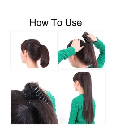 SEGO Ponytail Extension - Heat-Resistant Hair Piece with Butterfly Clip | Natural Look in Corrugated Bright Brown & Ash Blond - 61cm/60cm - Buy Online on GoSupps.com