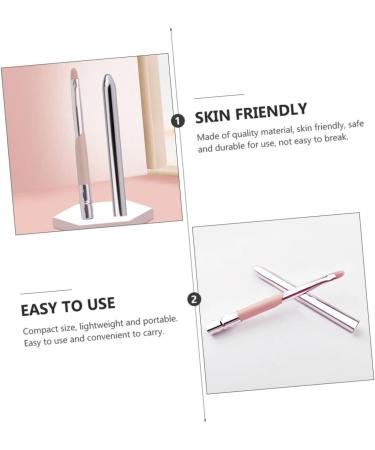 DOITOOL Lip Brush with Lid Foundation Applicator Foundation Makeup Brush Eye Shadow Applicator Lipstick Cosmetics Brush Lip Gloss Lip Tint Travel Cosmetic Brush Fiber Wool Pink Telescopic - Buy Online on GoSupps.com