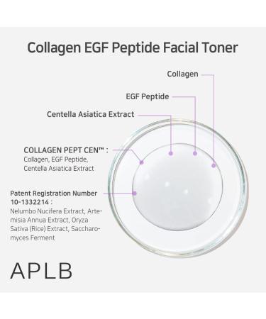 APLB Collagen EGF Peptide Facial Toner - 19.8% Collagen PEPT CEN | Revitalize & Replenish Moisture | Korean Skincare for Enhanced Elasticity & Improved Skin Texture - 5.41 FL.OZ - Buy Online on GoSupps.com