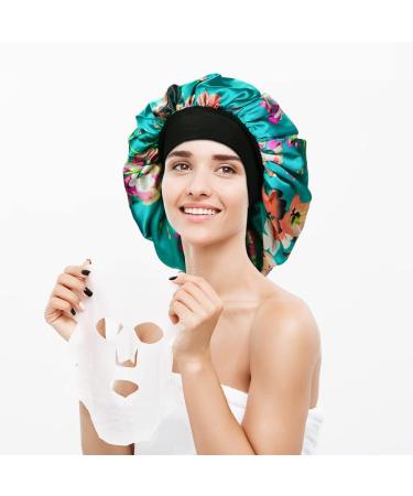 4 Pcs XL Satin Sleep Bonnet Set for Women - Multicolor Extra Large Hair Bonnets for Curly Hair Care - Buy Online on GoSupps.com