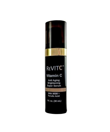ReVitC Vitamin C Anti-Aging Super Serum - Anti-Wrinkle Face & Neck Treatment with Hyaluronic Acid MSM & Ferulic Acid | International Shipping - Buy Online on GoSupps.com