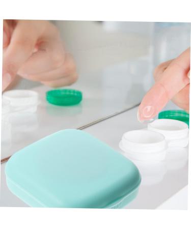 Solustrie Travel Size Contact Lens Container with Mirror | Eye Lens Storage Box & Solution Holder | Perfect for International Shipping - Buy Online on GoSupps.com