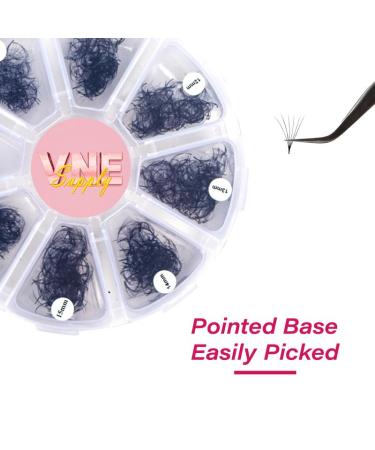 VNE Eyelashes 500 Fans Tray | Volume Lash Extensions | Mixed Length 6D CC Curl | Premade & Mega Lash Fans 9-16mm - Buy Online on GoSupps.com