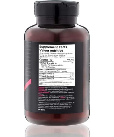 Kiva Black Seed Oil Softgel Capsules | 2000mg High Thymoquinone | Antioxidant Rich | 100% Pure Cold-Pressed Nigella Sativa | Raw Vegan - 60 Capsules - Buy Online on GoSupps.com