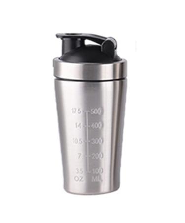 soynogya Protein Shaker Stainless Steel 500 ml Sport Fitness Protein Shaker Egg White Black (500ml(silvery)) - Buy Online on GoSupps.com