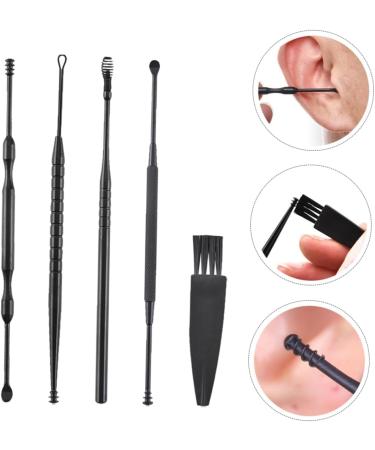Lurrose Ear Cleaner Kit - Earwax Removal Tool with Rotating Scoop and Steel Pick for Ear Cleaning - Practical Ear Care Set - Buy Online on GoSupps.com