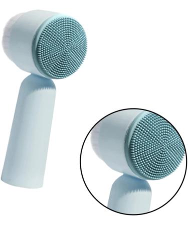 Facial Cleansing Brush face Cleanser Handheld Brush Soft bristles Silicone face Cleaning Facial Brush face Pore Cleanser pores Detergent Blue 5.5X12.5cm - Buy Online on GoSupps.com