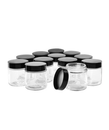 Hoa Kinh 4Ounce Glass Jars with Lids, 12 Pack Mini Glass Jars, Round Set Glass Jars Canning Storage Jars Containers for Storing Lotions, Powders, and Ointments 4oz-12pack