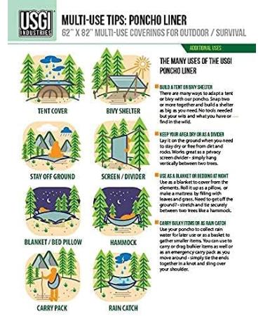 USGI Industries Military Woobie Blanket | Thermal Insulated Camping Poncho Liner | Large Water-Resistant Insulation for Hiking & Survival - Buy Online on GoSupps.com