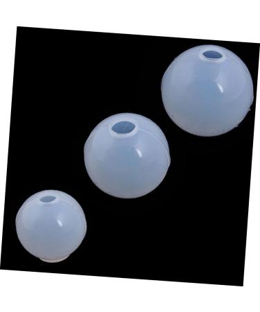 NUOBESTY 9pcs Resin Epoxy Candle Molds Mini Sphere Diy Silicone Mold Epoxy Resin Crystal Epoxy Bracelet Beads White 3.50X3.50X3.50CM - Buy Online on GoSupps.com