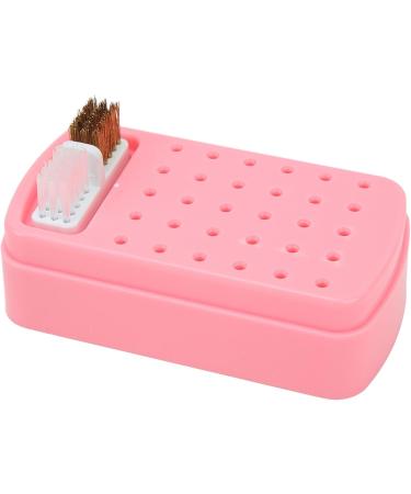 Nail Drill Bit Cleaning Brush Holder Portable 30 Hole Nail Drill Bit Holder Dustproof Space Saving for Nail Salon (Pink) - Buy Online on GoSupps.com