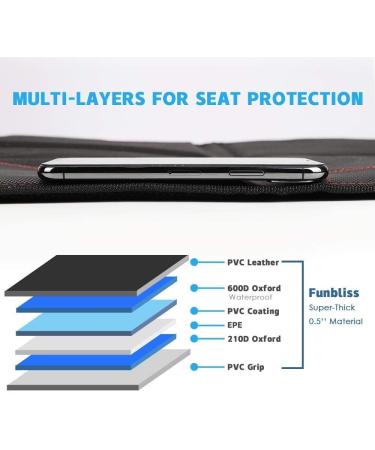 Funbliss XL Car Seat Protector - Child Car Seat Cover for All Cars - Black - Buy Online on GoSupps.com