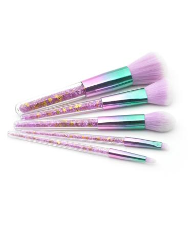 Housoutil Cosmetics Brush 5 Set The Face Foundation Brush Miss Purple Blush Brush 16x3cm Purple