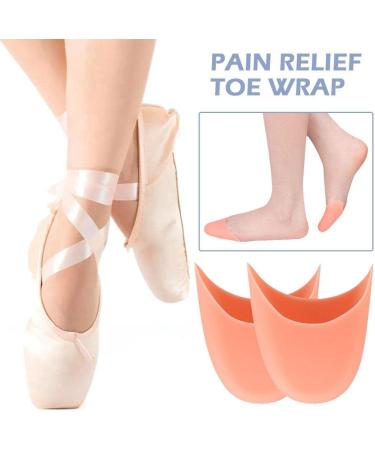 JHIALG Silicone Gel Toe Cushioning Covers - 2 Pair Ballet Dance Toe Caps for Girls & Women - Buy Online on GoSupps.com