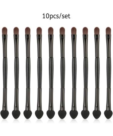 twcrvil 10 Pieces Eye Shadow Applicator Double Head Eyeshadow Eyebrow Brush Portable Makeup Cosmetic Accessories Women Girls - Buy Online on GoSupps.com