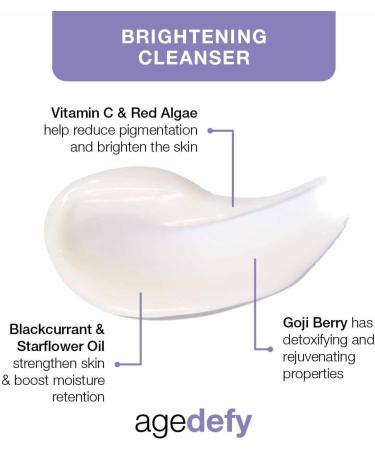 ARK Skincare Age Defy Brightening Cleanser For Mature Skin Hydrating Daily Cleanser with Vitamin C Red Algae & Blackcurrant 200ml - Buy Online on GoSupps.com