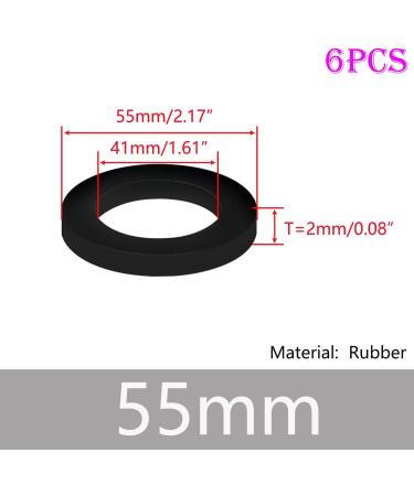 Buy Qrity 6-Piece O-Ring Sealing Rubber - Kitchen Sink Snappy Seal | 55mm OD 41mm ID Replacement Seals for Pipe Sealing - Buy Online on GoSupps.com