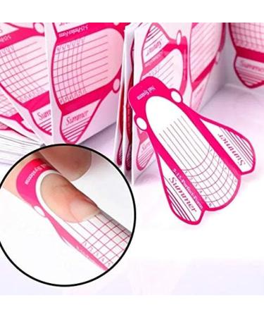 Profico Self-Adhesive Nail Templates for Gel & Acrylic Extensions - 500 Pink Stencils for Perfect Nail Art - Buy Online on GoSupps.com