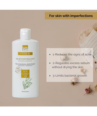 Cytolac Cleansing Gel - Care for Sensitive Skin with Acneic Tendencies - Face and Back - Gently Cleanses the Skin - Combats Excess Sebum - soap-free - 250 ml - Cytolnat - Buy Online on GoSupps.com