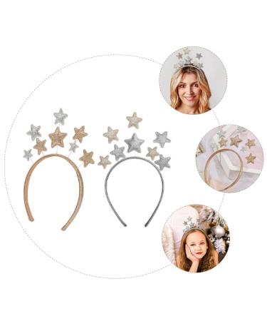 Lurrose Glitter Star Headband - 2 Pack Party Hair Accessories for Kids | Perfect for New Year's & Birthday Celebrations - Buy Online on GoSupps.com