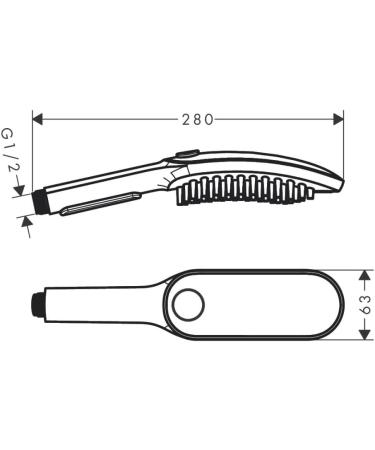 Hansgrohe Dog Shower Water-Saving Pet Grooming Shower with 3 Jet Types | Matte Black Dog Bathing Solution - Buy Online on GoSupps.com