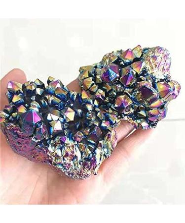 Natural raw Aura Crystal Cluster Colorful Electroplate 150-200g for Home Decoration - Buy Online on GoSupps.com