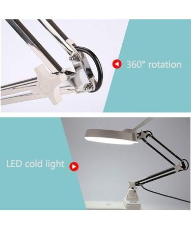 Magnifying Glass Screen 5X/8X/10X/15X/20X Magnifying lamp Folding Reading Desk Cosmetic Repair Welding White Magnifying Lens with LED Light Double The Comfort Vision Blue red white - Buy Online on GoSupps.com