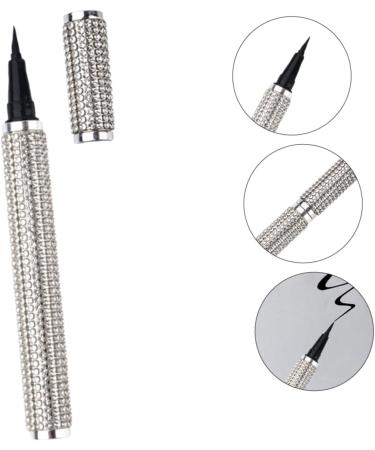 Healeved Liquid Eyeliner Girl Eyeliner Pen Makeup Supply Eye Line Makeup Tool Gel Pu Sticker Drill Silver - Buy Online on GoSupps.com
