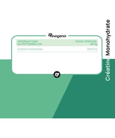 Cr atine Monohydrate Pure | 83 Portions | Prise de Masse Force Explosivit R sistance Musculaire et R cup ration | Pre Workout Musculation | 100% Vegan | 250g | Revogenix - Buy Online on GoSupps.com