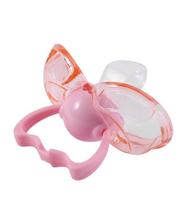 Baby pacifier newborn baby dust poet pacifier automatically closes baby nipple pacifier liquid silicone soft baby-nipple pacifier for babies (flat head pink) flat head pink